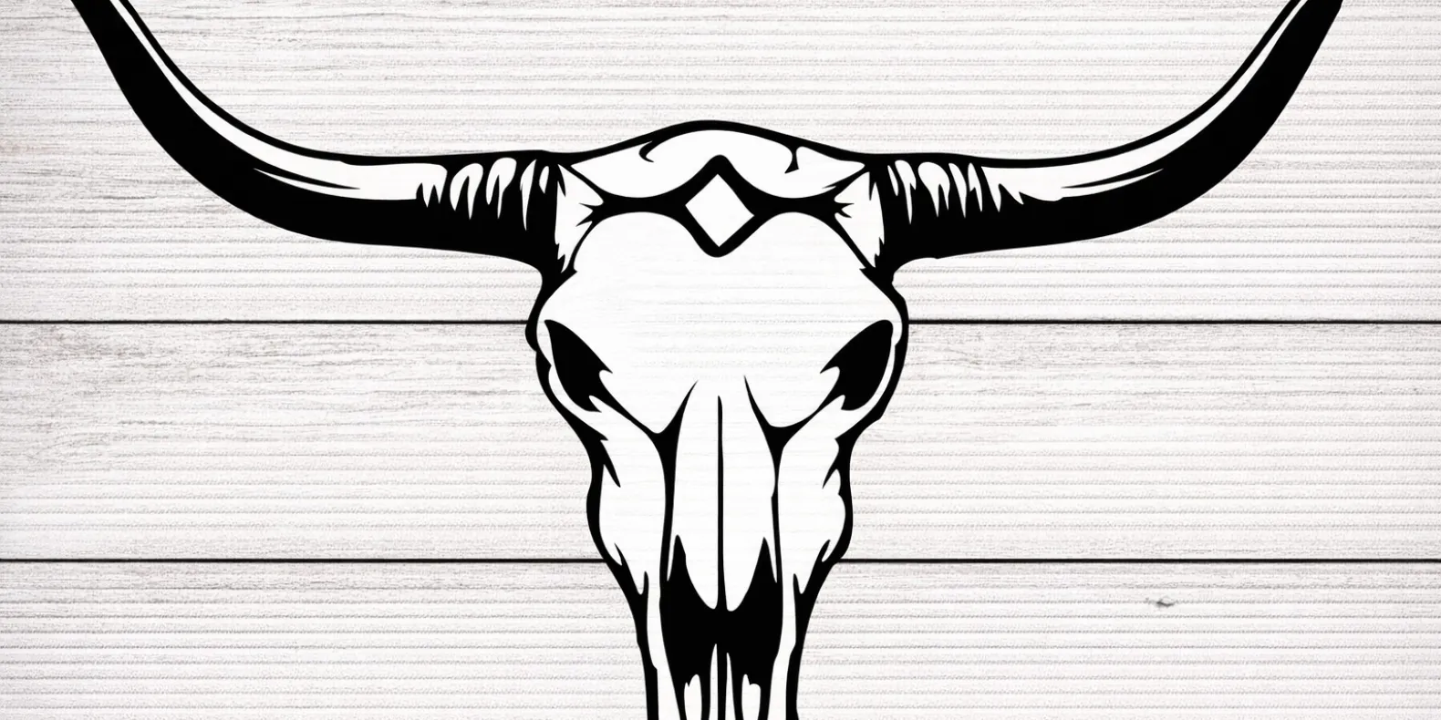 long horn skull